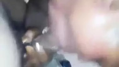 Desi sexy bhabhi deepthroat sucking my big dick and swallows cum with clear hindi