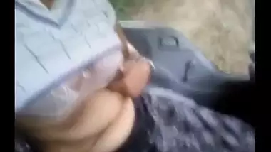 South Indian maid Srikala giving hot outdoor blowjob