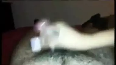 Desi wife blowjob and handjob to boss