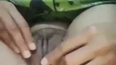 Desi nude girl fucks her ass and pussy with a steel rod