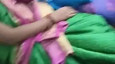 Tamil hot young married aunty boobs and navel in bus part:1