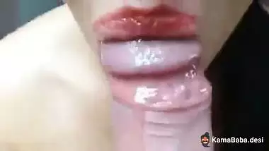 Nude Indian girl gives a handjob and swallows cum