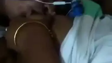 Sweet Desi girl feeding her XXX juicy boobs to her colleague MMS