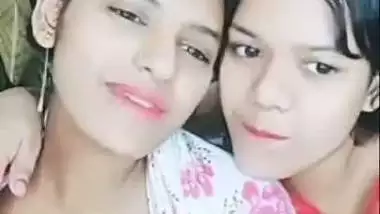 Two girls record their desi lesbian porn during a live show